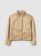 Regular fit beige jacket with full zip_4