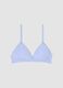 Blue triangle bra with lace detail_4