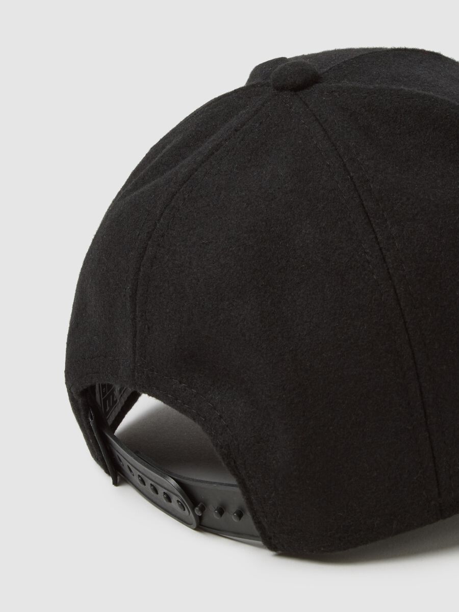 Cappellino da baseball in misto lana nero_1