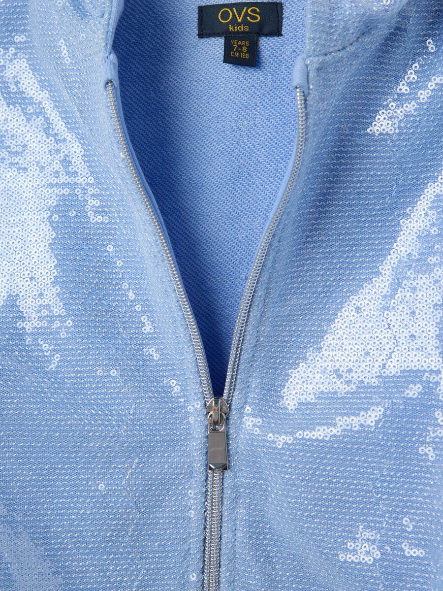 Light blue sweatshirt with sequins and zip_2