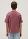 T-shirt viola a maniche corte in puro cotone_1