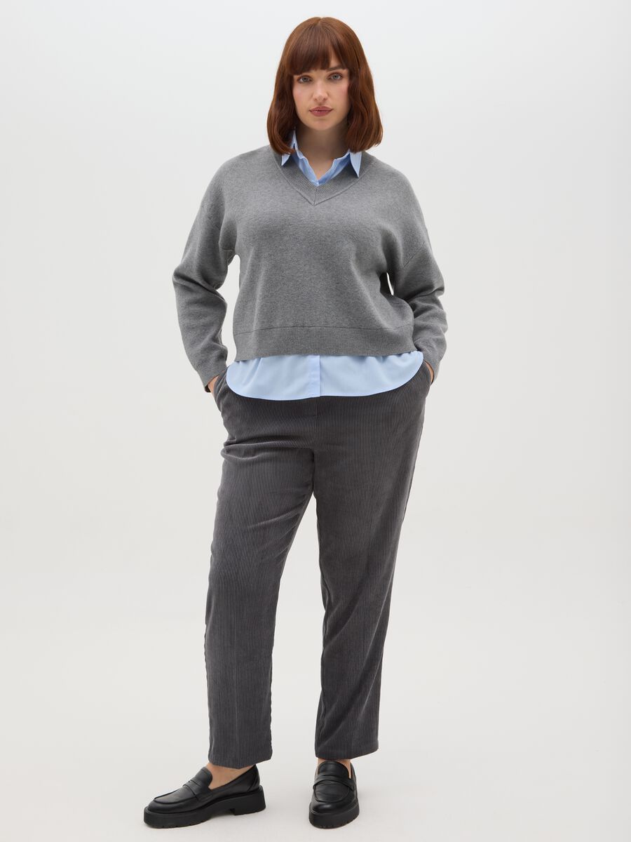 Pantaloni grigi wide leg_0