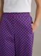 Multicoloured regular fit stretch cotton trousers with print_3