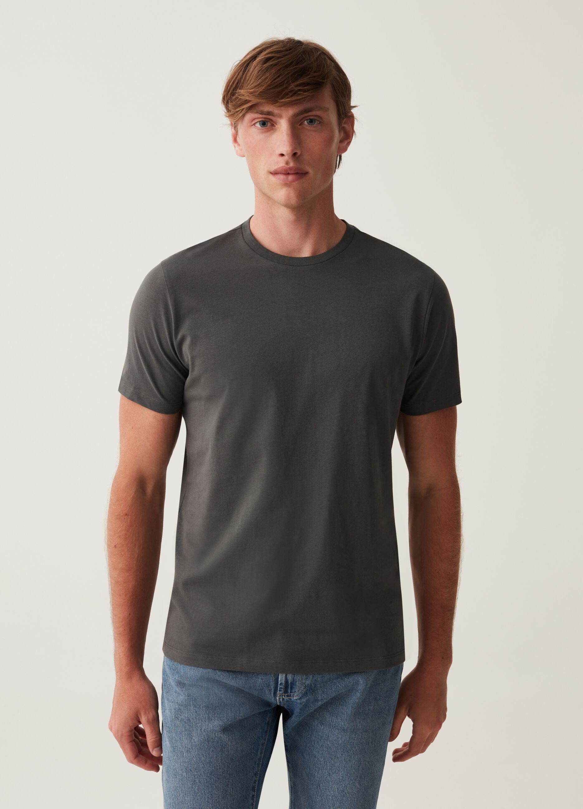 Bipack t-shirt con scollo rotondo