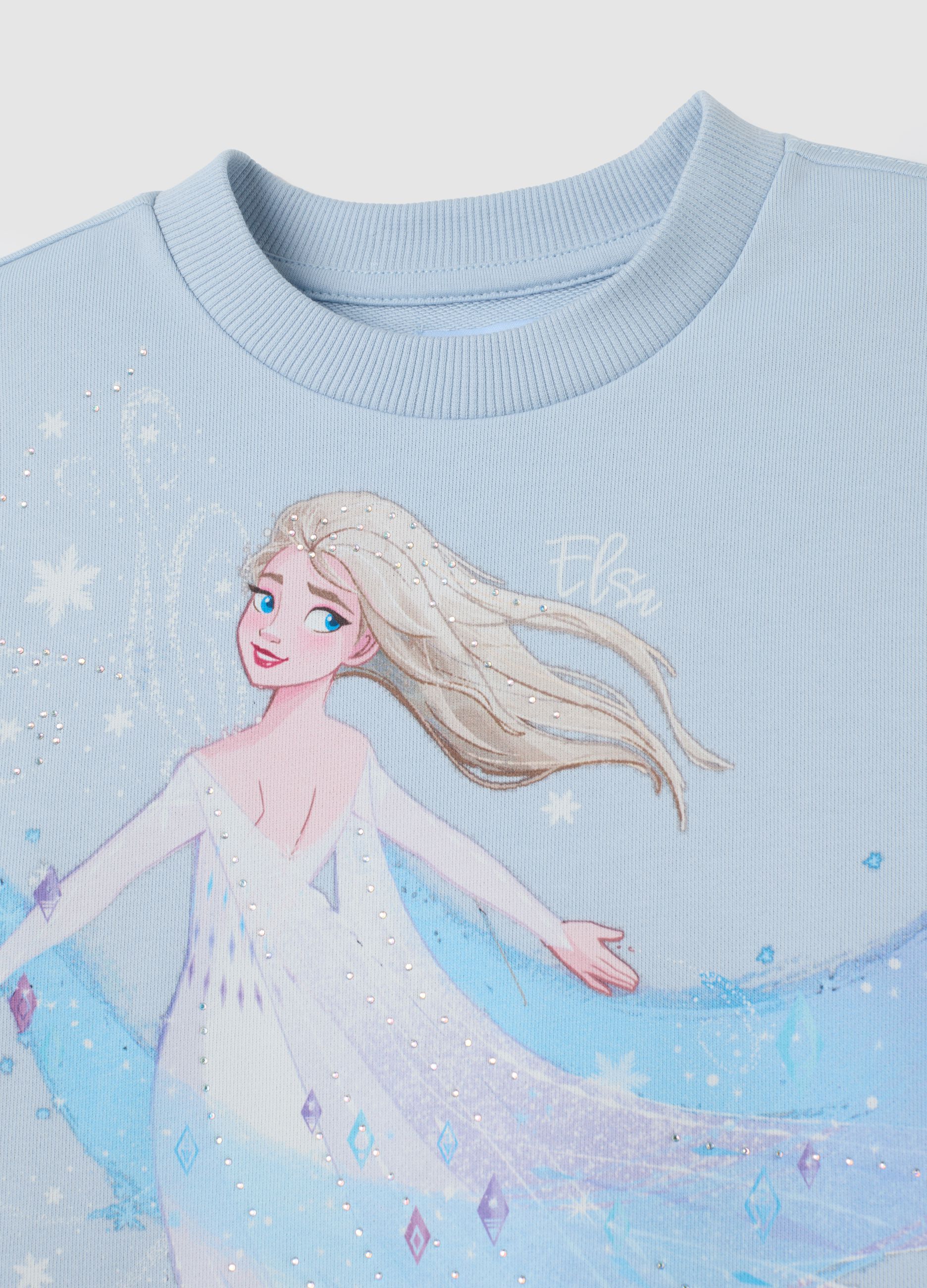 Completo da bambina in misto cotone azzurro regular fit