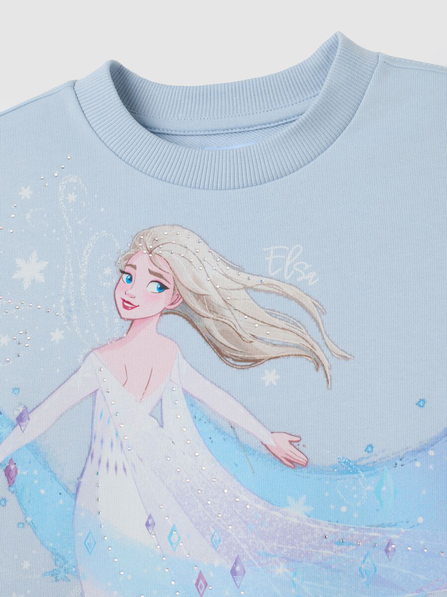 Completo da bambina in misto cotone azzurro regular fit_3
