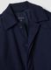Navy blue padded wool and stretch viscose coat, oversized fit_1
