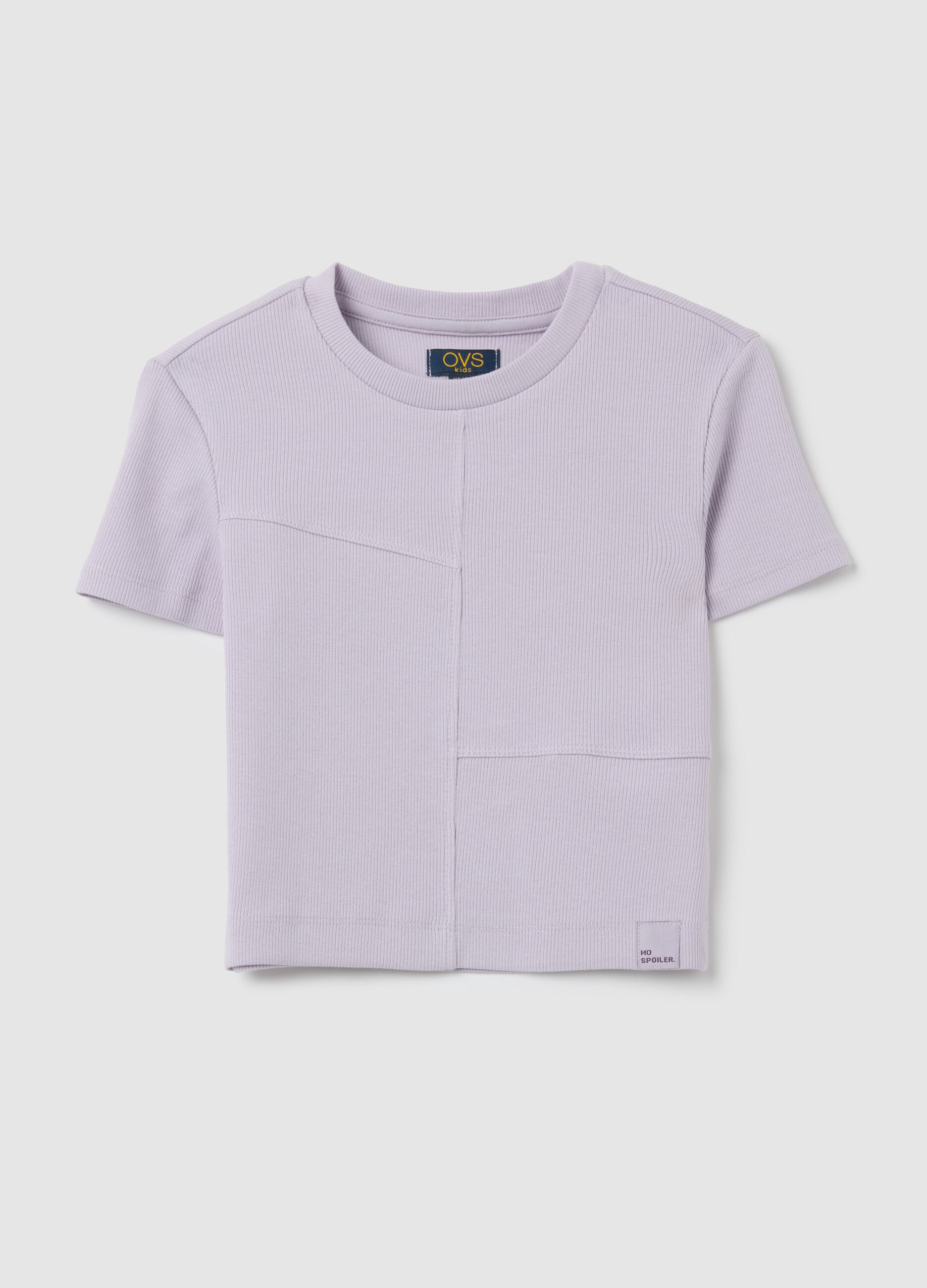 Girls' purple cotton regular fit t-shirt