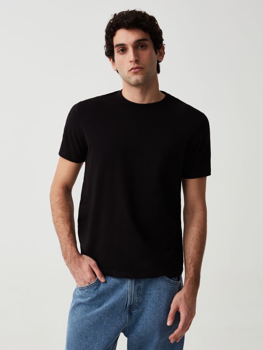Organic cotton T-shirt with round neck_1
