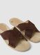 Brown genuine leather slides_1