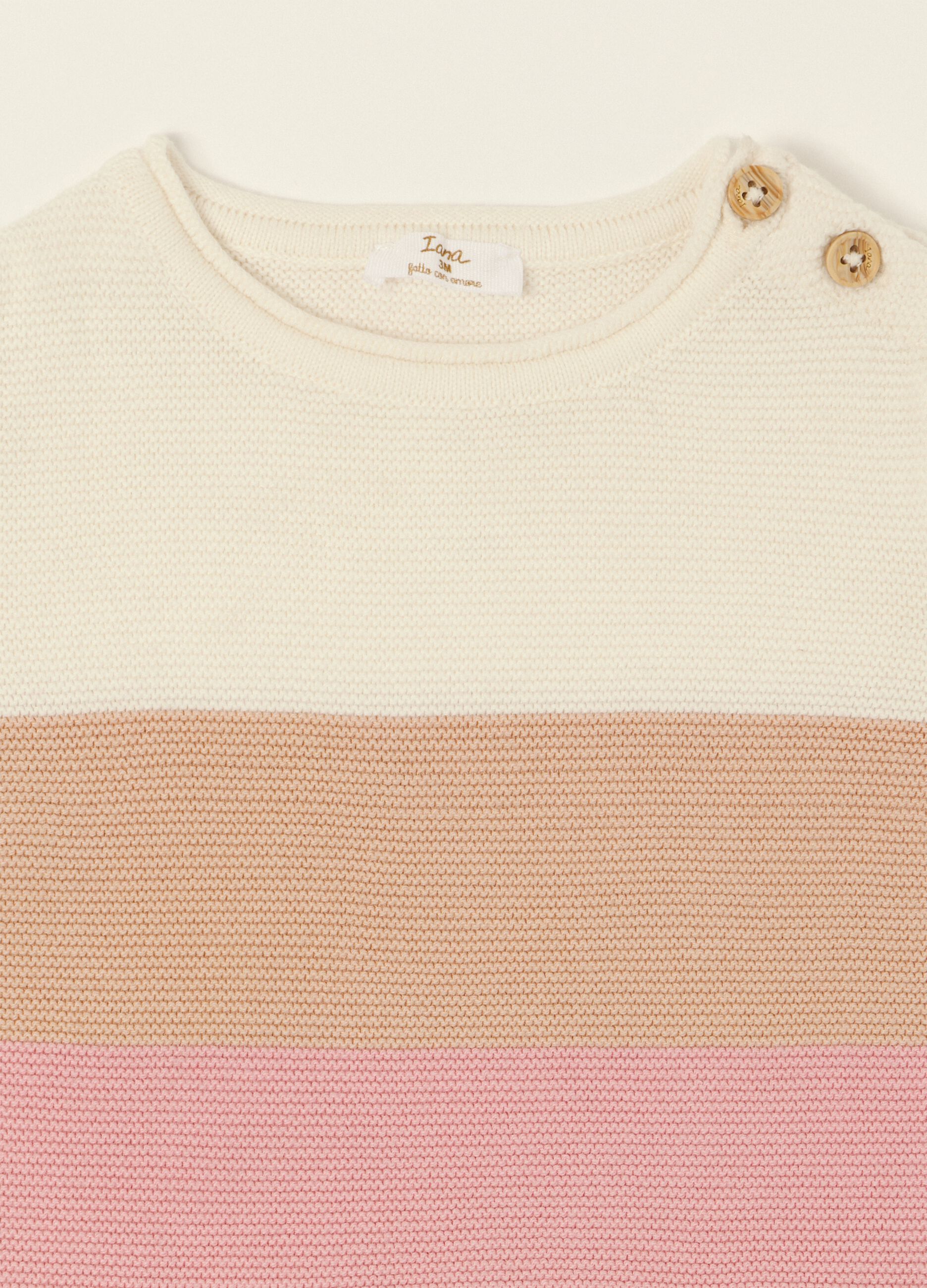 Multicolour striped pure cotton set for baby girl