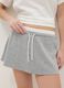 Grey regular fit miniskirt with elasticated waist_3