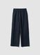 Blue denim jogger trousers in pure cotton, relaxed fit_4