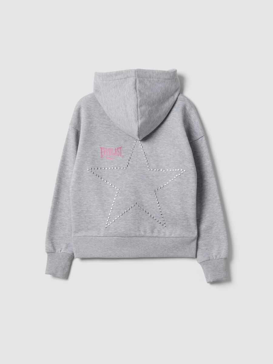 Grey cotton-blend hoodie for girls, regular fit_1