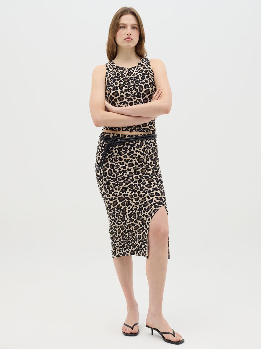 Stretch Leopard Print Tank Top Ovs_1