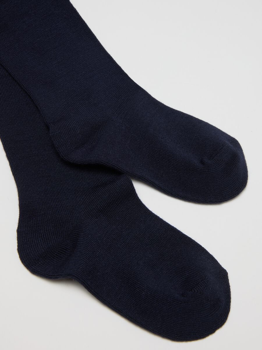 Girls' blue stretch tights_1