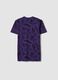Purple short-sleeved pure cotton T-shirt_1