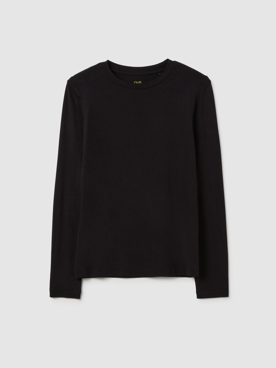 Black Stretch Regular Fit Jumper_4