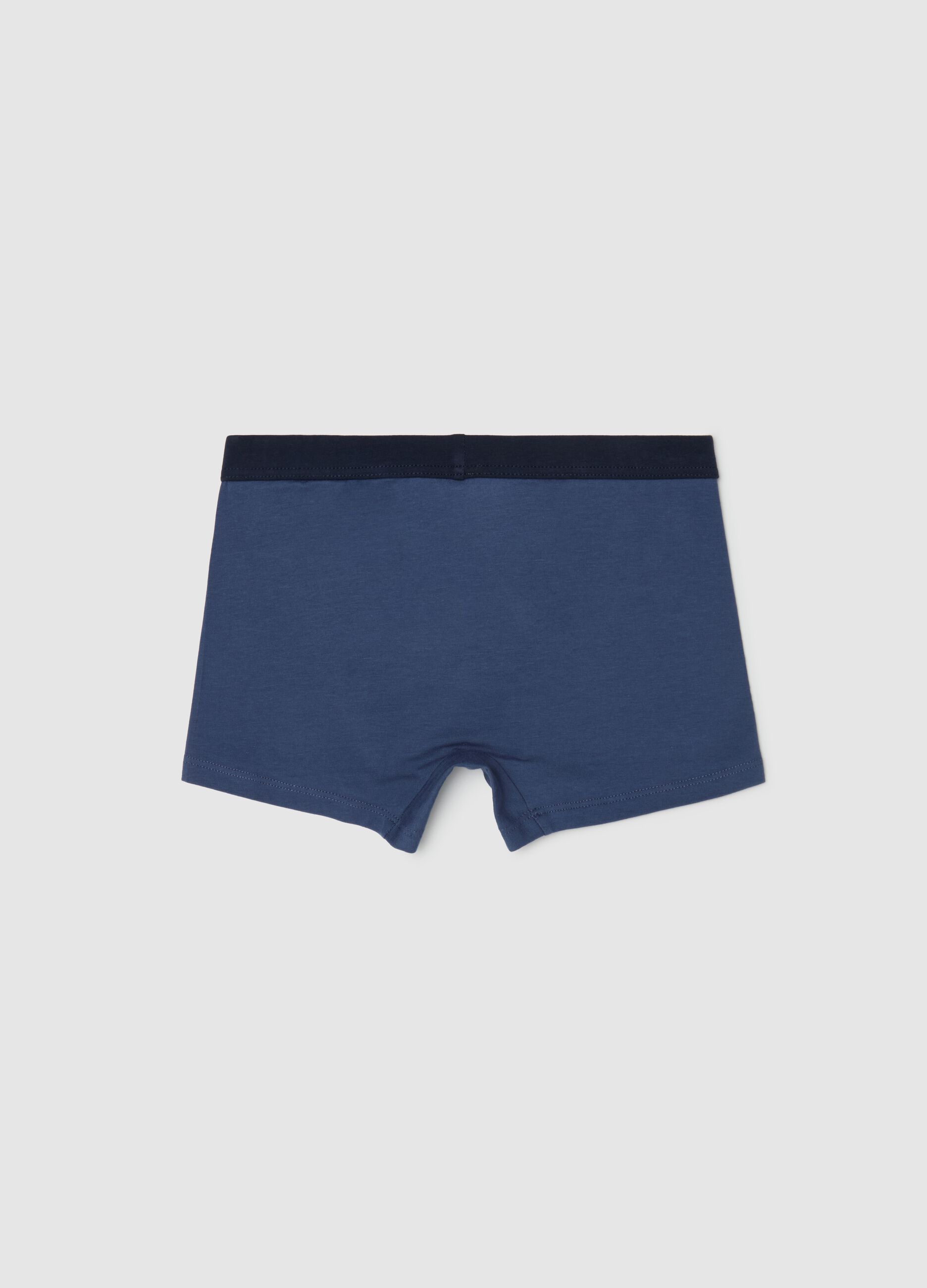 Midi boxer shorts in stretch cotton