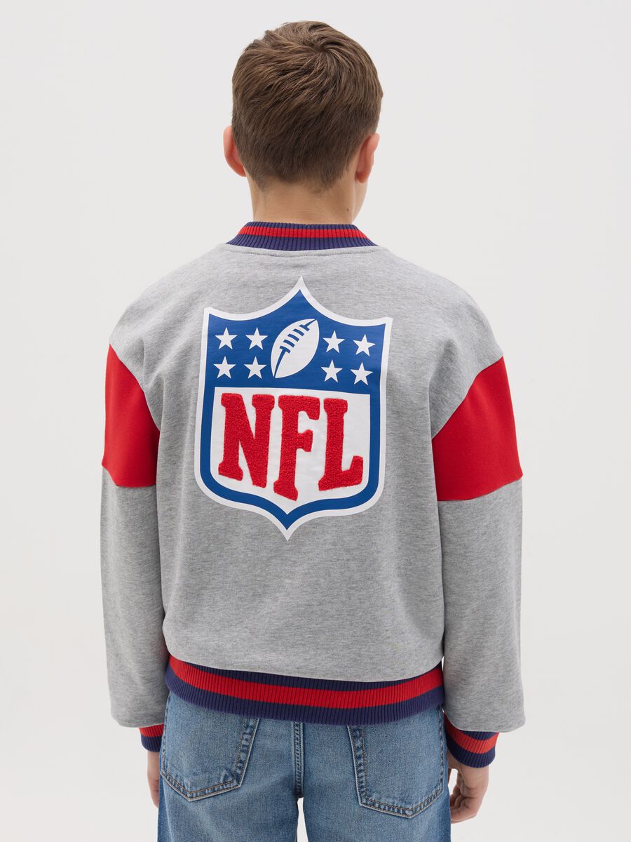 Varsity bomber jacket with NFL embroidery_2