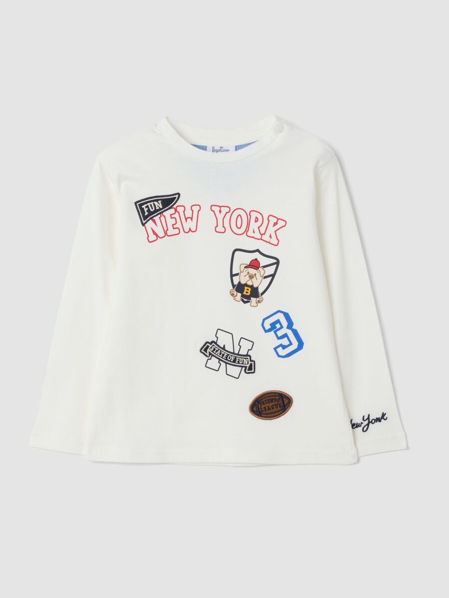 Off-white organic cotton crew-neck T-shirt_0