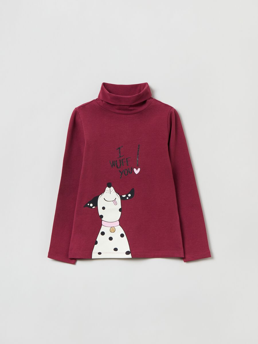 T-shirt maniche lunghe a collo alto_0