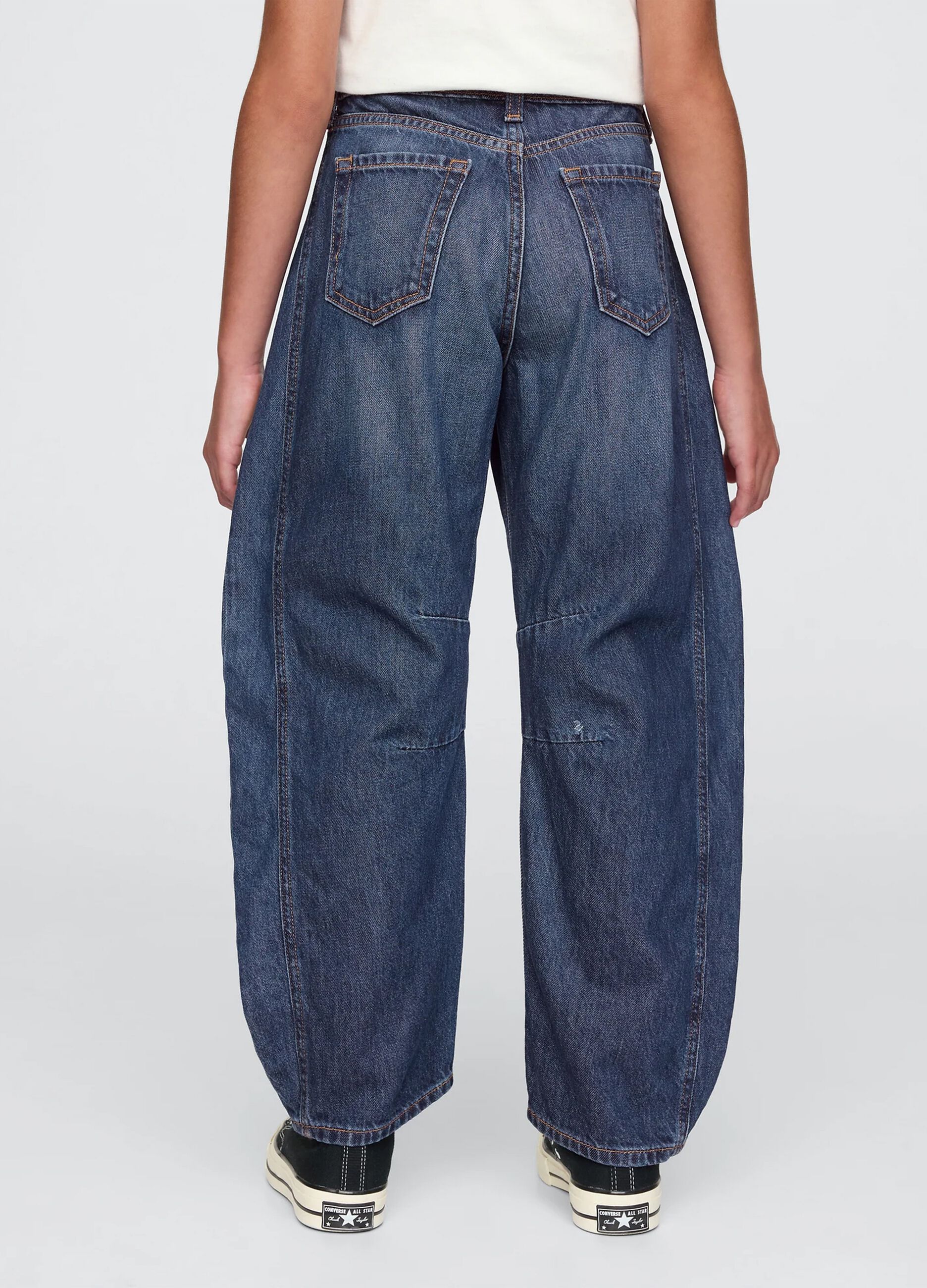Balloon-fit jeans in denim with five pockets