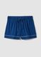 Regular fit blue stretch viscose blend pyjama shorts_4