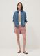 Pink shorts in a viscose, cotton and linen blend &ndash; regular fit_0