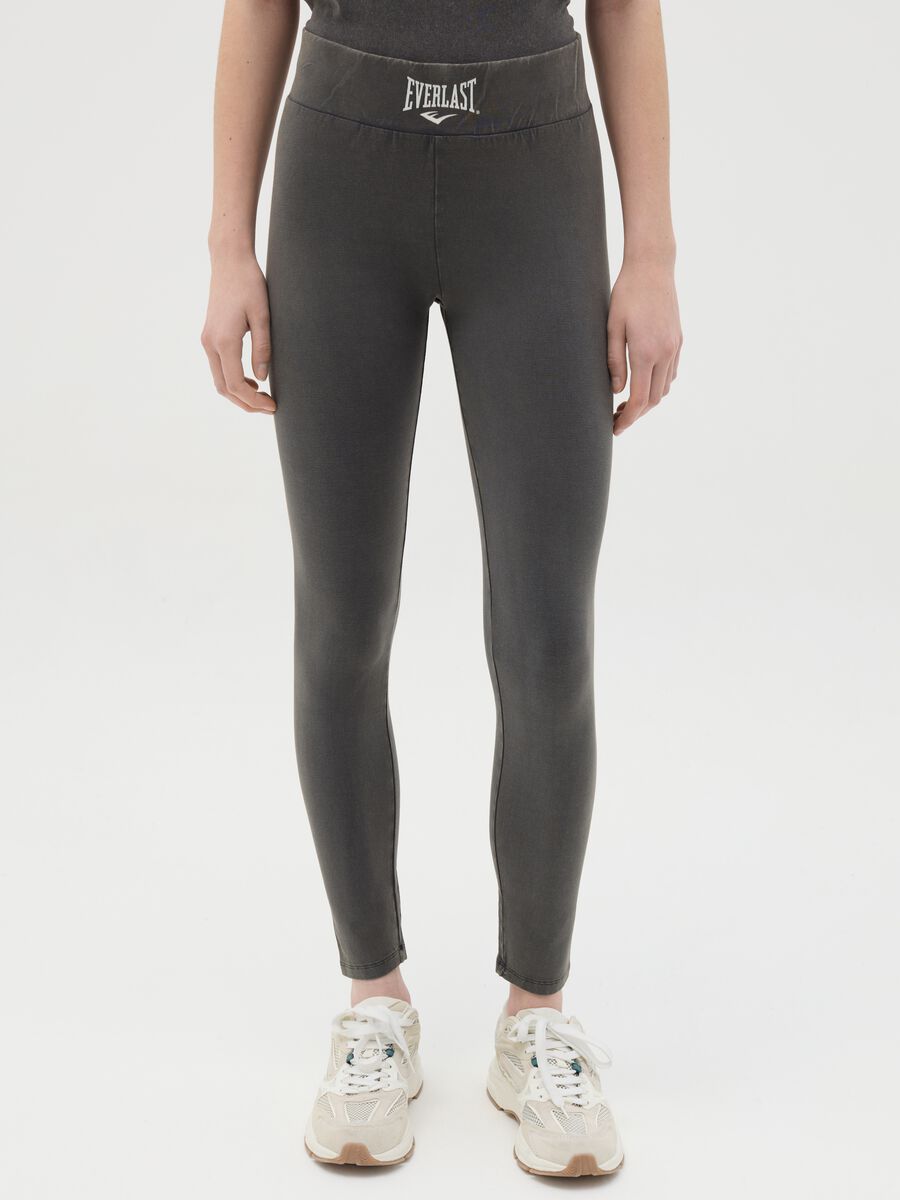 Printed stretch cotton leggings_1