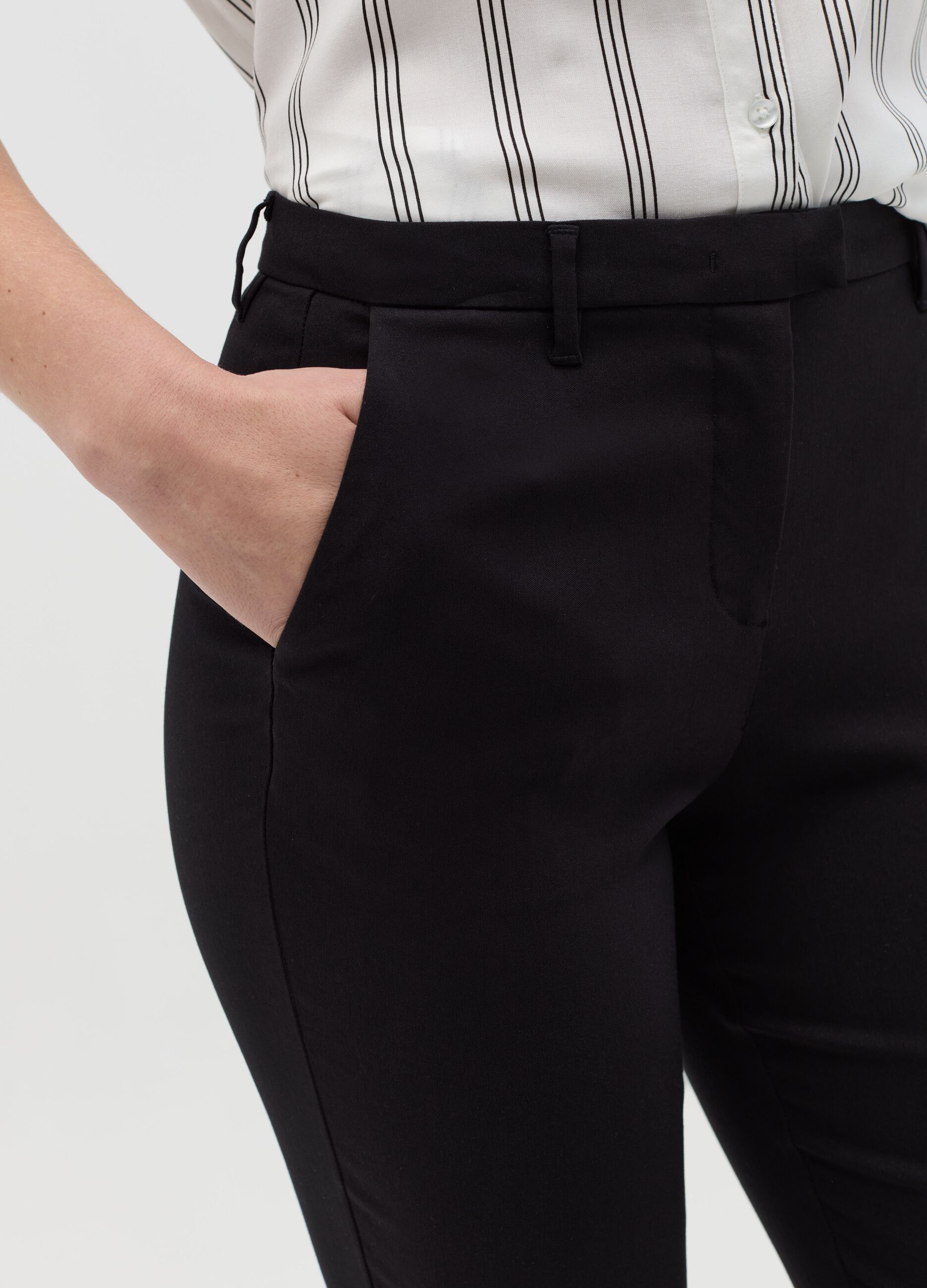 Slim-fit ankle-length chinos
