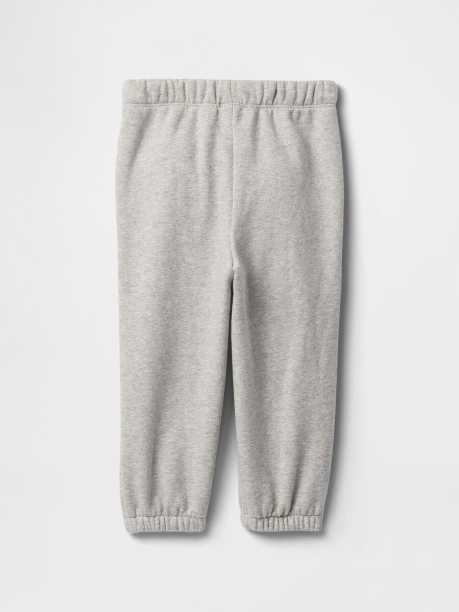 Baby Girls' Grey Cotton Blend Trousers Regular Fit_1