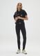 Black stretch cotton leggings by Everlast_0