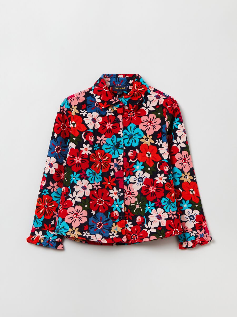 Camicia floreale in corduroy_3