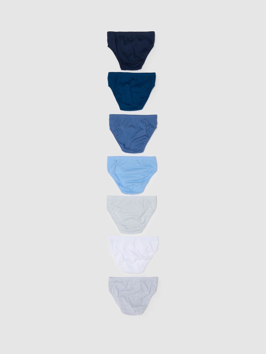 Set of 7 children's briefs in pure multicolour cotton_1