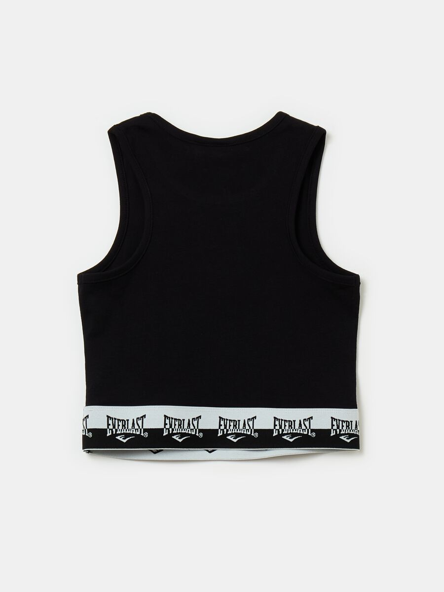 Crop top with elasticated base and logo_1