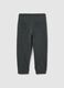 Children's Black Pure Cotton Overfit Trousers_1