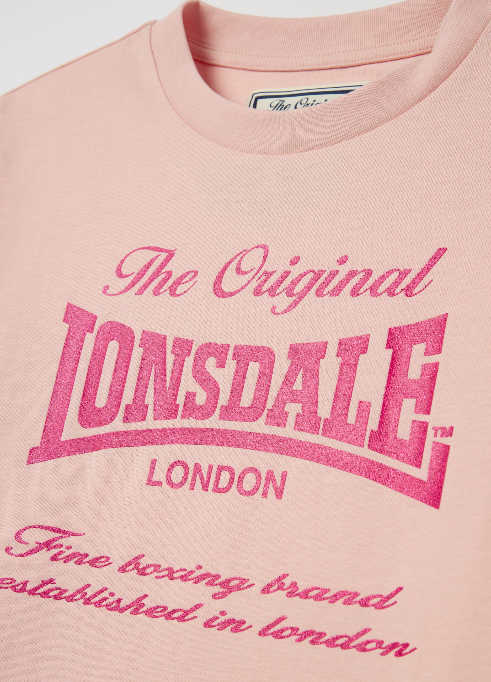 Cotton T-shirt with logo print