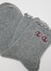 Grey cotton blend socks with ruched edges_2