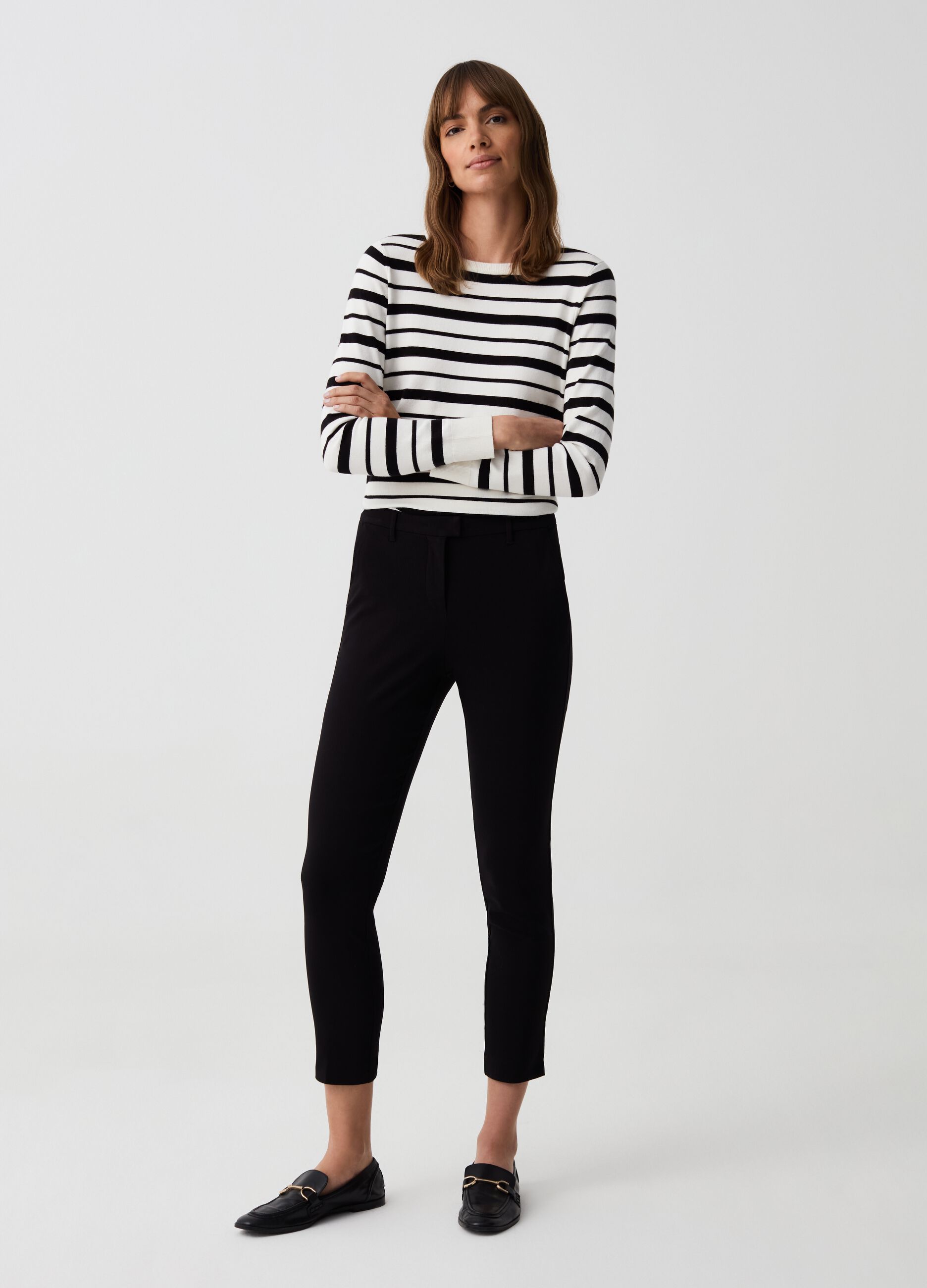 Pantalone chino cropped