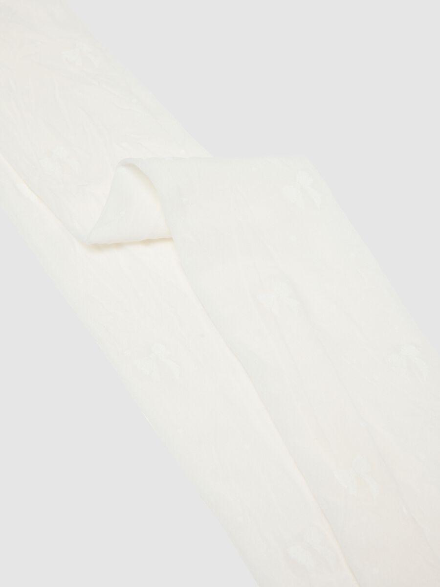 Collant bianchi da bambina con texture mesh_1