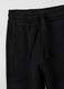 Girls' black pure cotton regular fit joggers_2