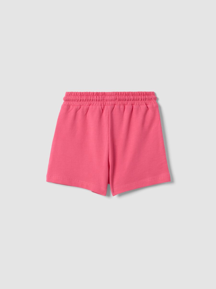 Shorts in puro cotone rosa da bambina regular fit_1