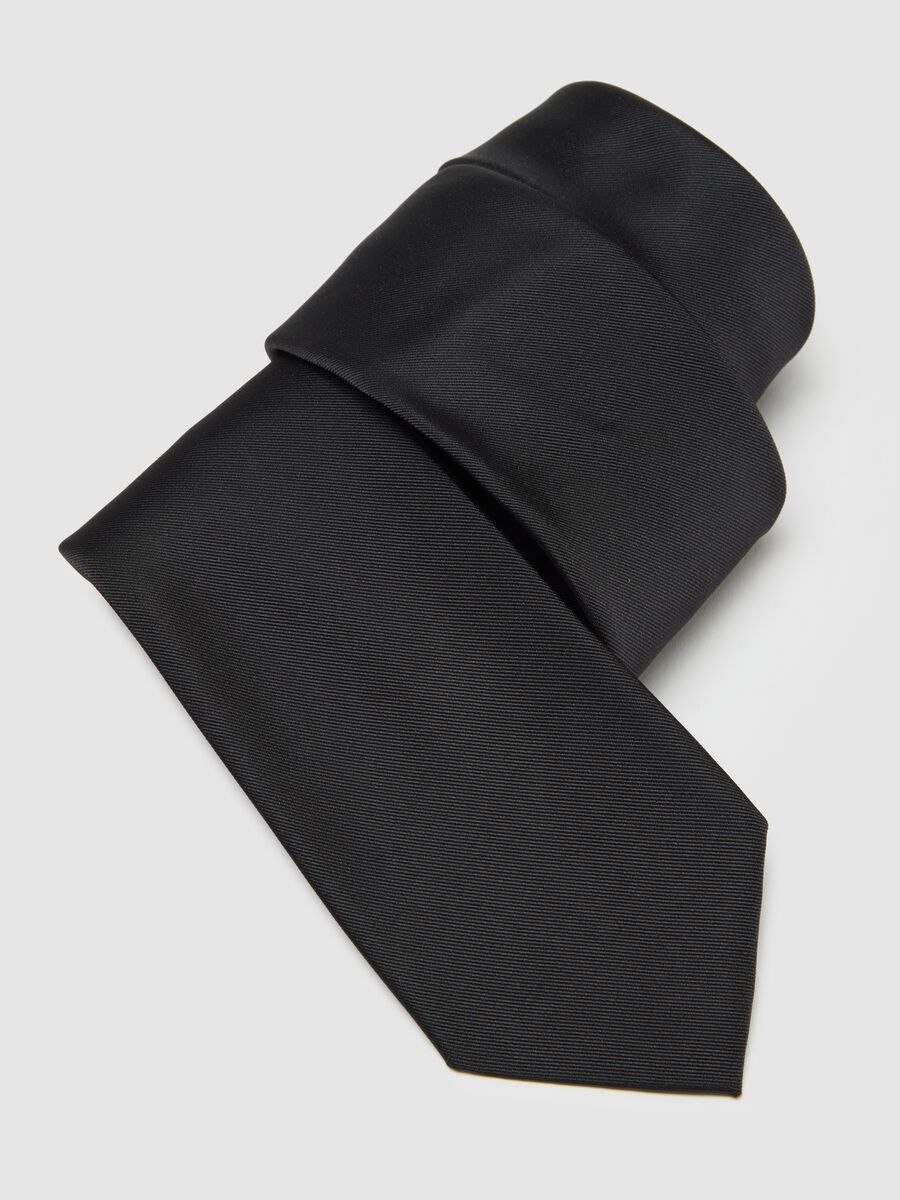 Cravatta da uomo nera slim fit_2