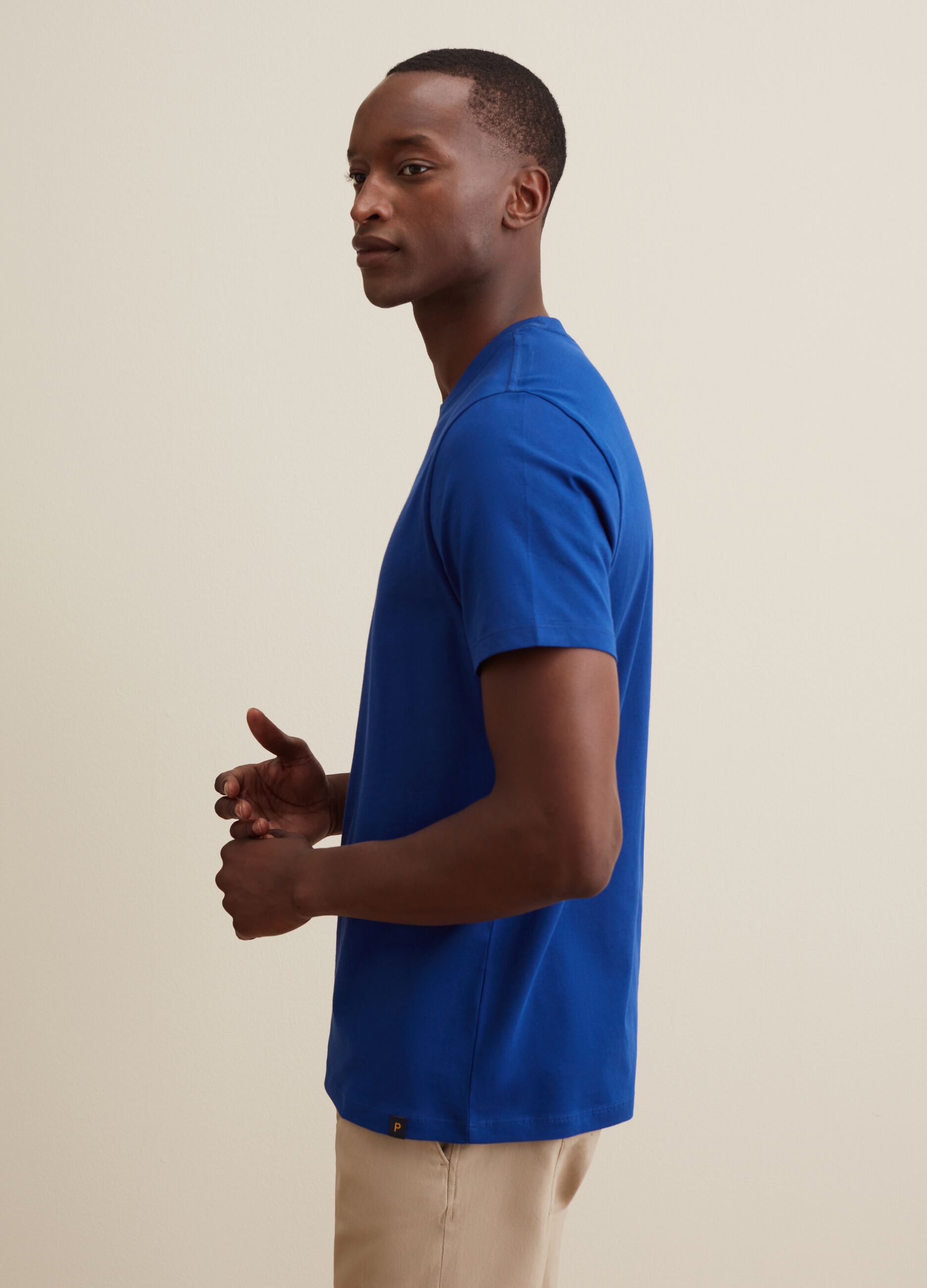 T-shirt in cotone Supima con scollo rotondo_1