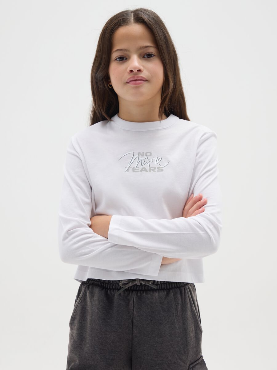 White girl's pure cotton regular fit T-shirt with print_0