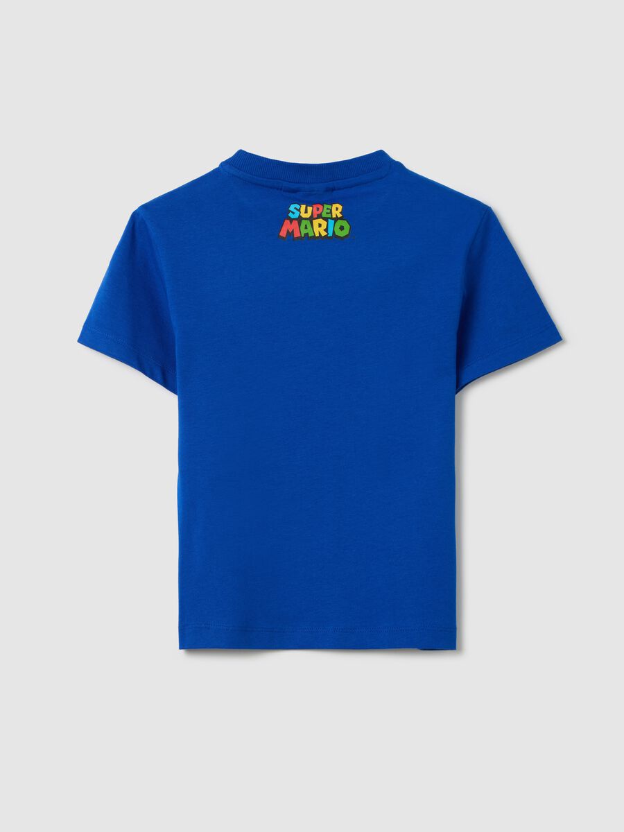 Blue cotton T-shirt with Super Mario™ print_1