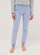 Multicolour striped pyjama trousers in pure cotton regular fit_1