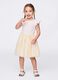 White dress with floral tulle skirt_0