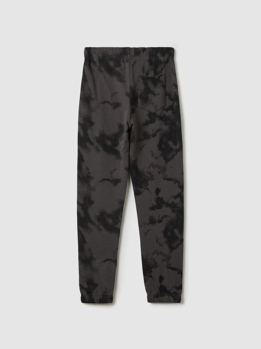 Joggers in felpa Tie Dye con coulisse_4